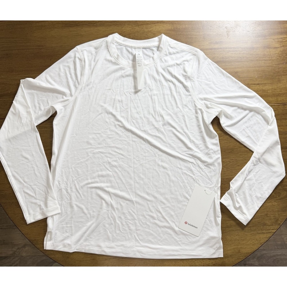 Lululemon Ultralight Hip-Length Long Sleeve Shirt White Women's Size 10 NWT